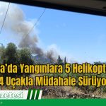 Muğla’da Yangınlara 5 Helikopter ve 4 Uçakla Müdahale Sürüyor